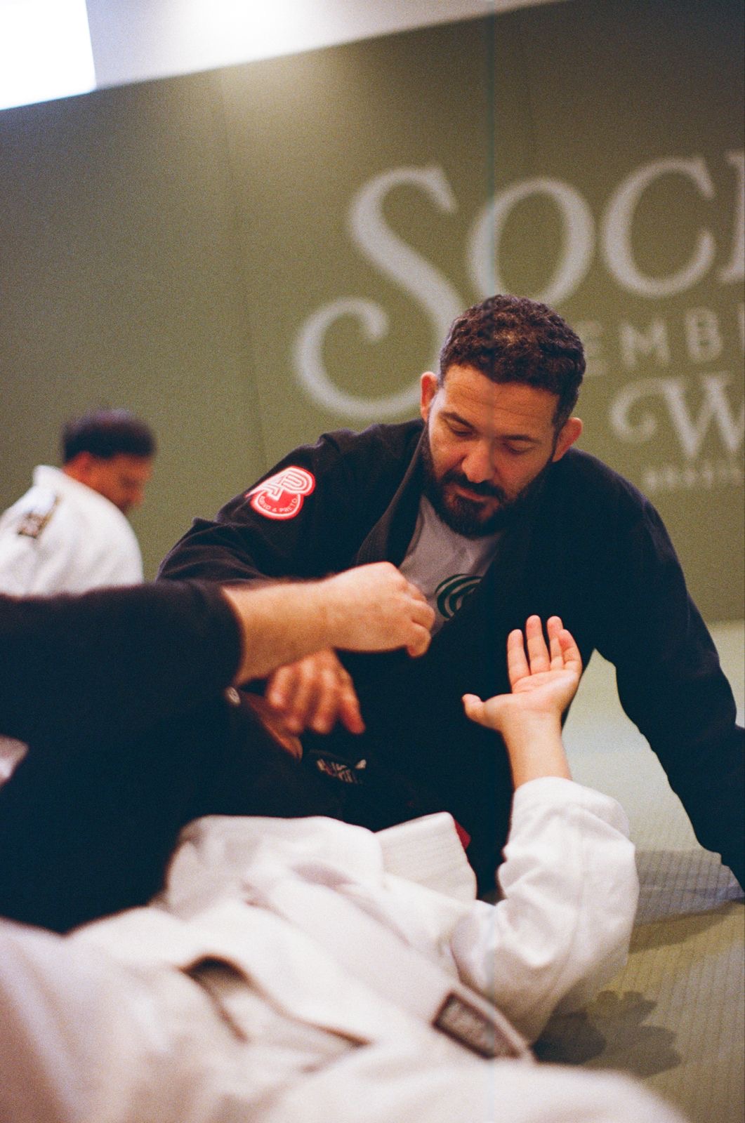 Lorenzo coaching at Wave BJJ